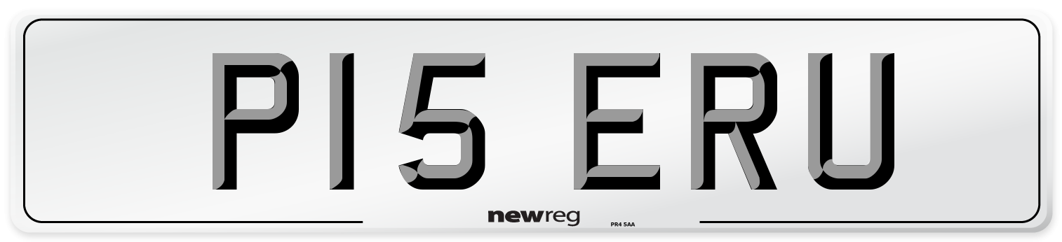 P15 ERU Number Plate from New Reg